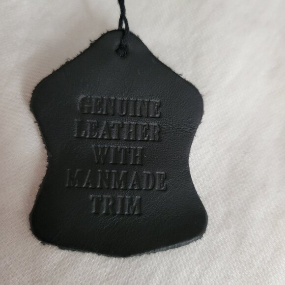 Laura Scott Genuine Leather Purse hobo handbag double handle black lotsa pockets - Picture 12 of 13